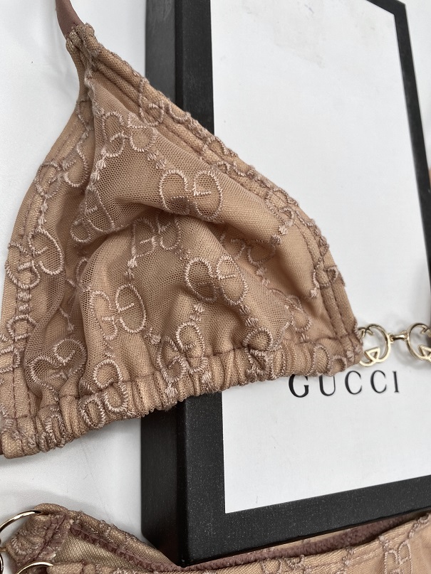 Gucci Women Bikini With Chain Lace Bikini Set Girl Swimwear Designer