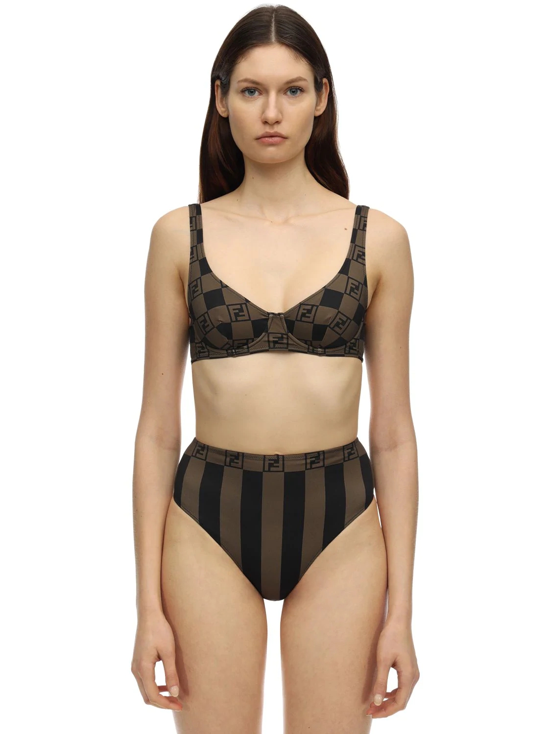 FD28 Women's Swimming Suit Sexy Striped Print Bikini Set 
