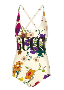 GU10 Flower Pattern Sexy One piece Swimsuit