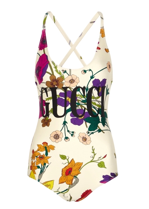GU10 Flower Pattern Sexy One piece Swimsuit
