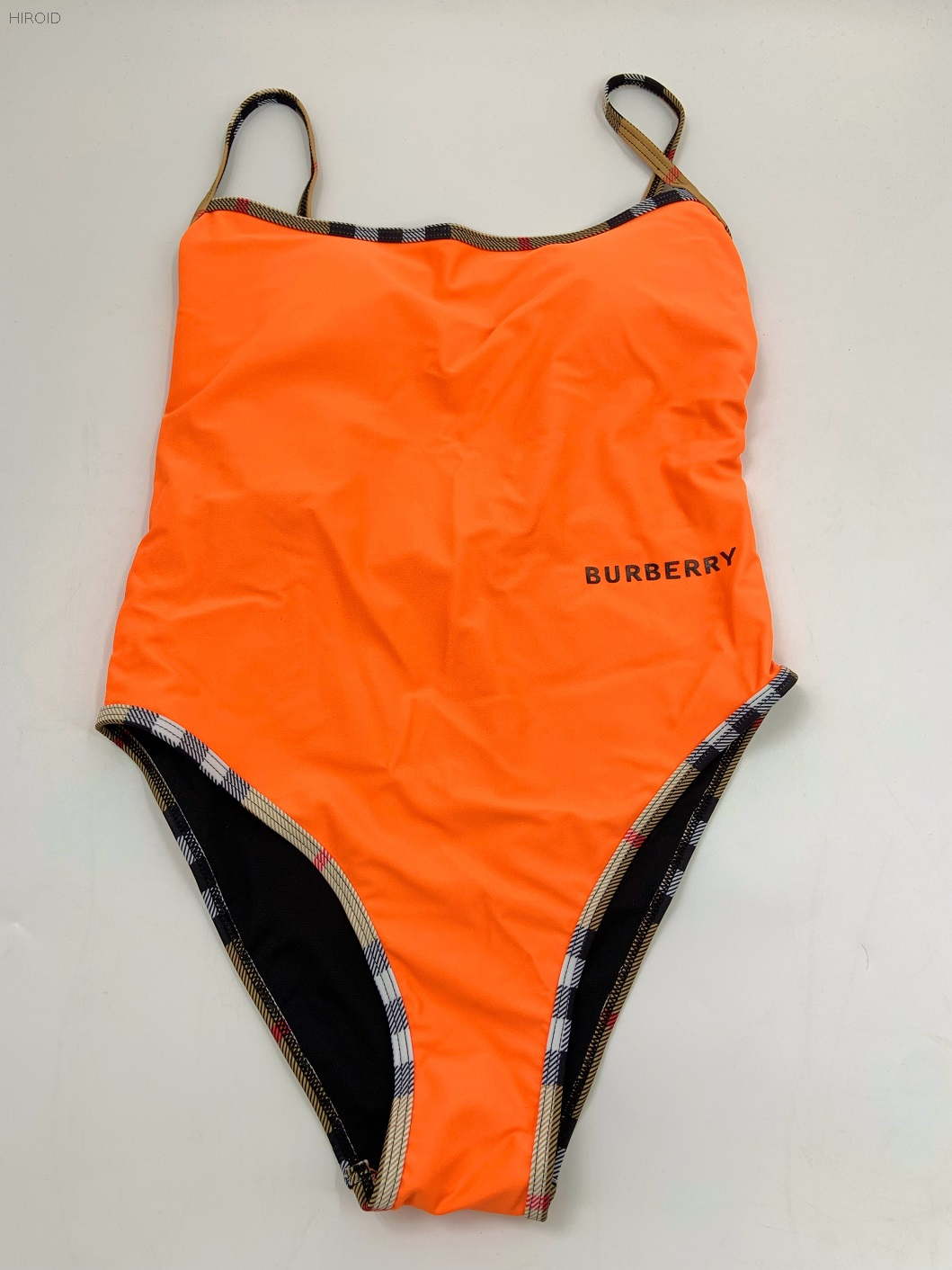 BBR16 Orange One-piece Swimsuit Solid Color Stitching Bikini Women Swimwear Sexy Bikini Bather Beach 
