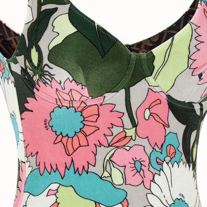 FD23 Double-sided Flower One piece Swimsuit For Ladies
