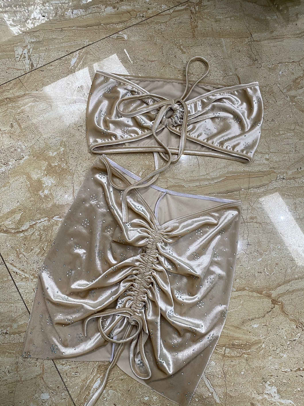 DM01 Diamands Velvet Bikinis Set Women Sexy Dress Set Swimsuit 2021 Swimwear Bather Bathing Suit
