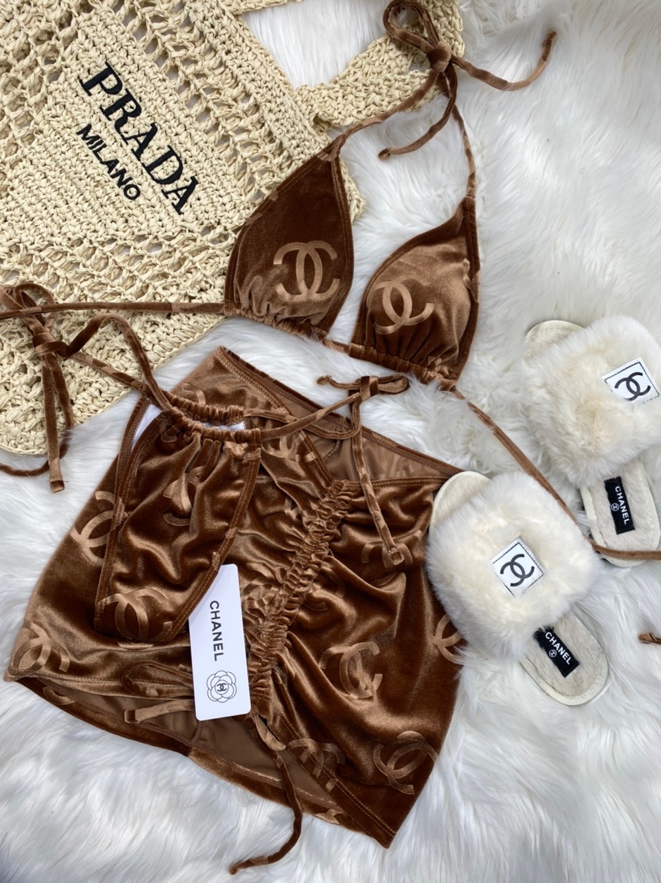 CHV50 Velvet swimwear 3 piece