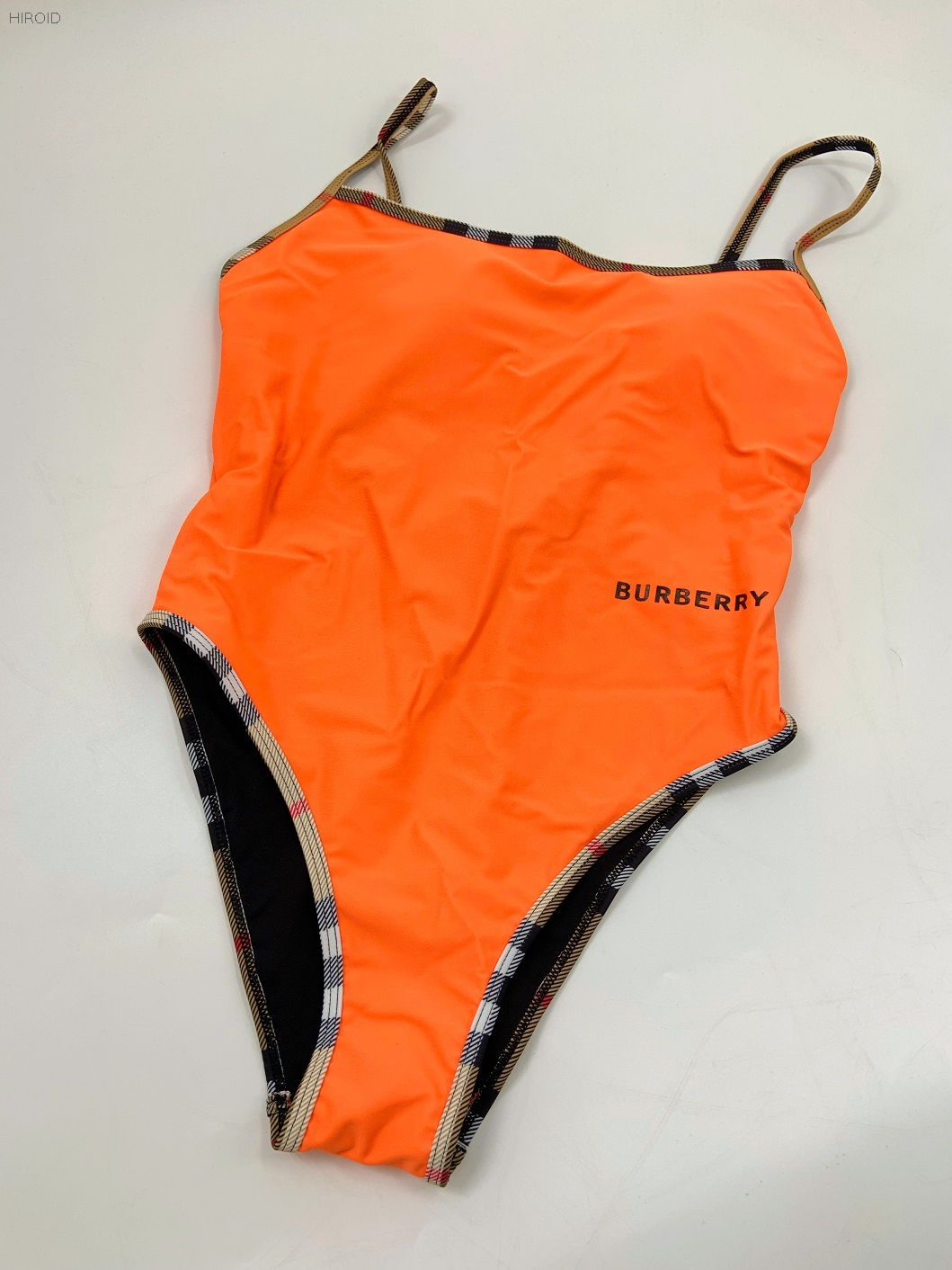 BBR16 Orange One-piece Swimsuit Solid Color Stitching Bikini Women Swimwear Sexy Bikini Bather Beach 