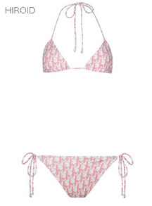 DR13 Sweety Women Rhinestone Diamond Pink Bikini Set