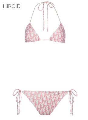 DR13 Sweety Women Rhinestone Diamond Pink Bikini Set
