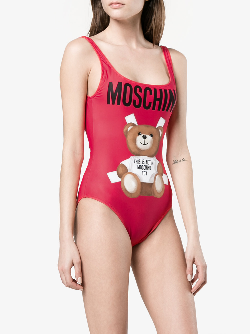 MOS03 Bear Print Women Summer Swimsuit One Piece