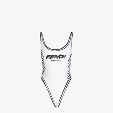 FD32 White And Black Letters One piece Swimsuit 