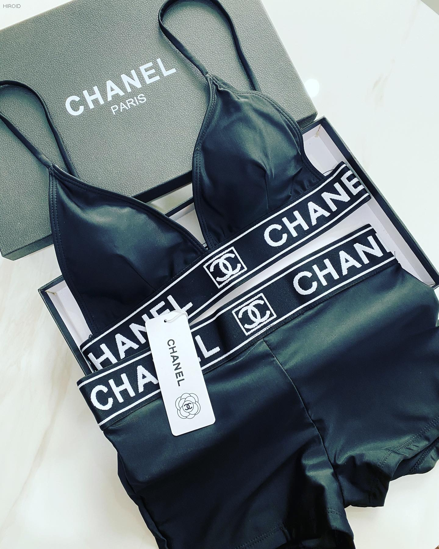 CH26 White and Black Two Colors Women Bikini Bra Bikini Set Swimsuit For Women Solid Beachwear