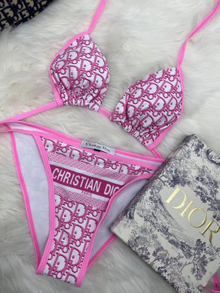 DR22 Pink Sexy Two Piece Bikini Frenulum bathing suit