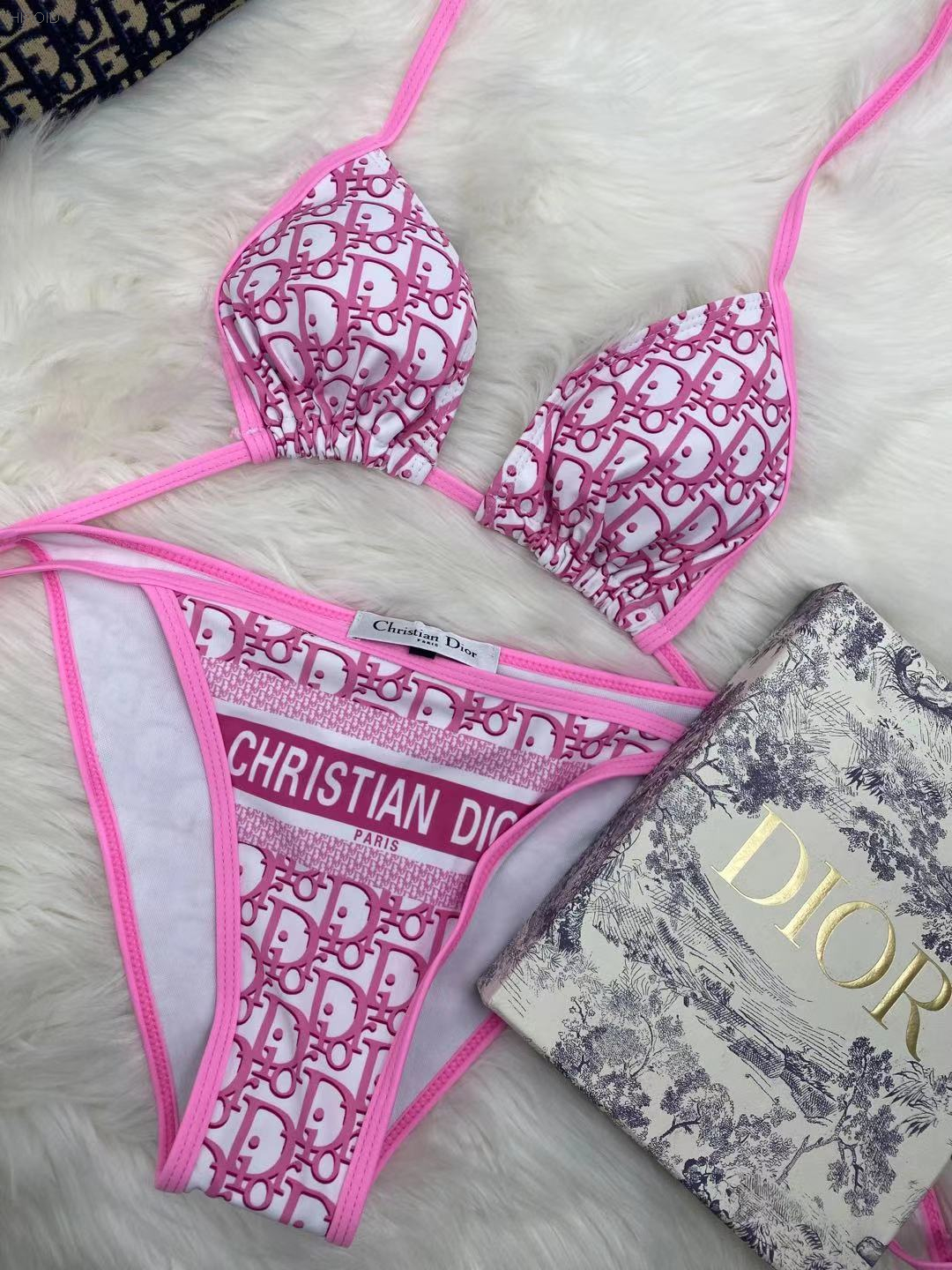 DR22 Pink Sexy Two Piece Bikini Frenulum bathing suit