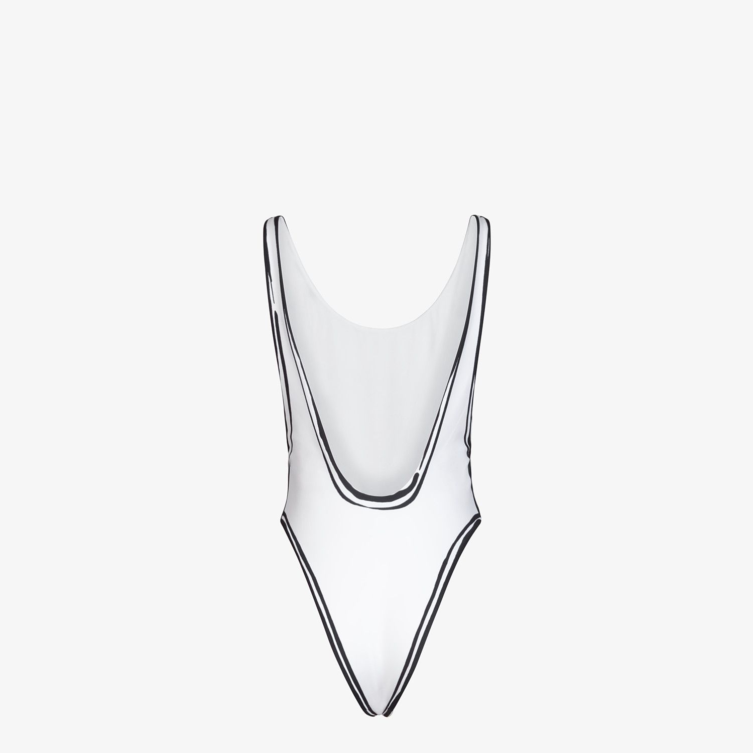 FD32 White And Black Letters One piece Swimsuit 
