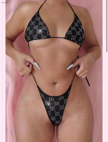 GU22 Crystal bikini women swimsuit 