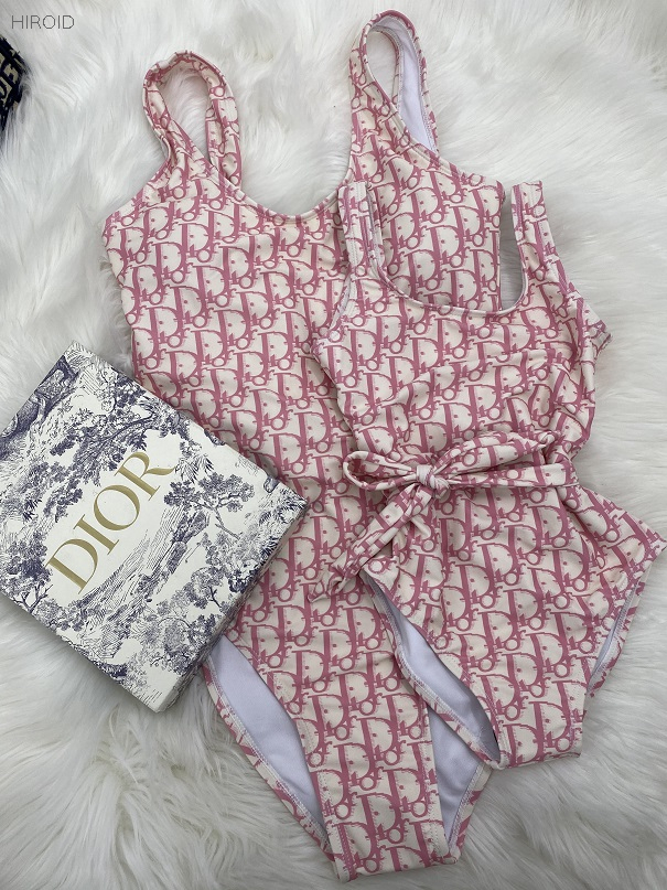 DR35 Pink One Piece Dresses For Children Swimsuit 