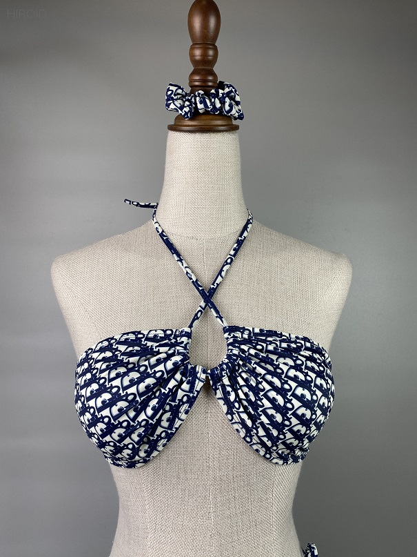 DR32 Sexy Three Pieces Bikini Summer Halter Bra Thong Set Beachwear