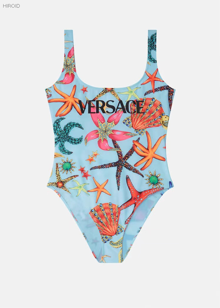 VSC23 One Piece Swimsuit Starfish Print Bikini Sexy Backless Bathing Suit