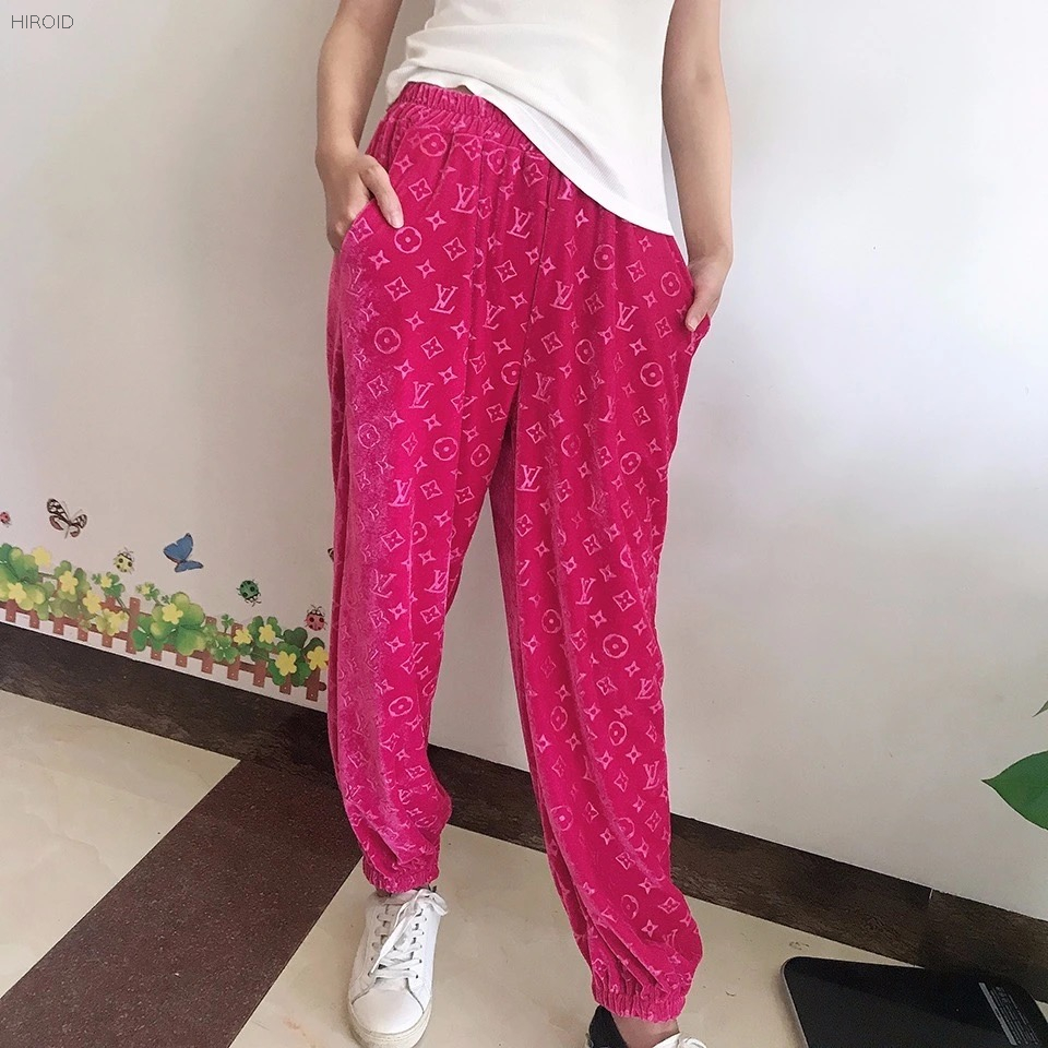 Gold Velvet Pantaloons Ankle Banded Pants Slacks Bloomers