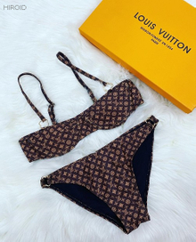 BLV100 Woman Two-piece Bathing Suit flower Metal Bikini