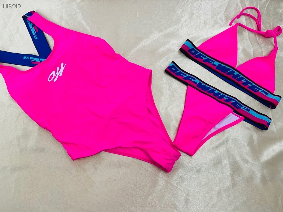 OFW03 Soild Pink Color Swimsuit Women 2021 Beachwear Female Bathing Suit Oen-Pieces Suit