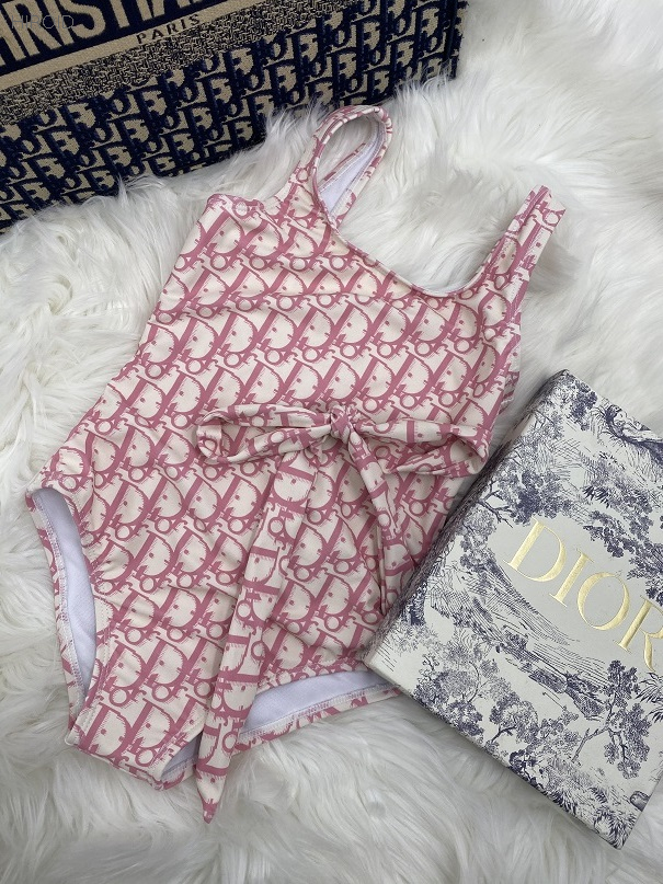 DR35 Pink One Piece Dresses For Children Swimsuit 