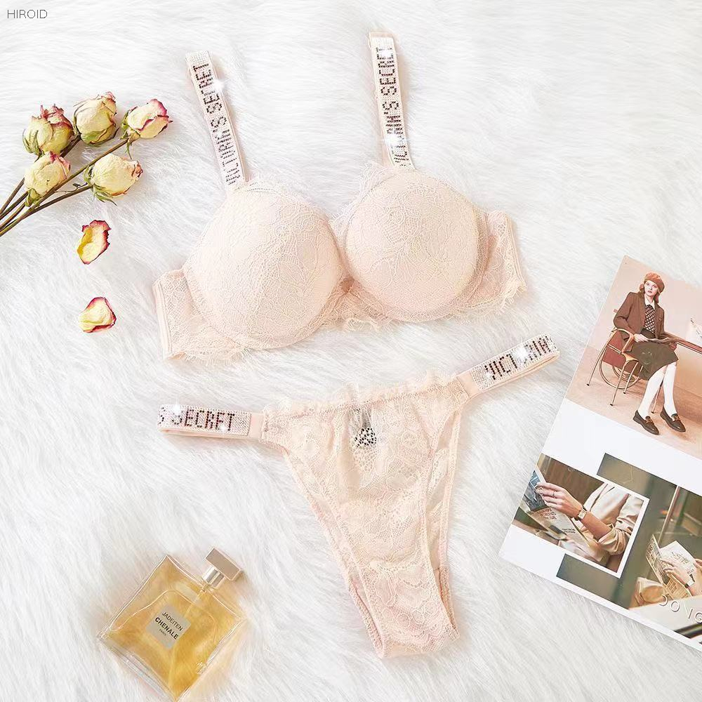 VIC04 Sexy Women's Underwear Suits Diamond Letters Lace Bikini