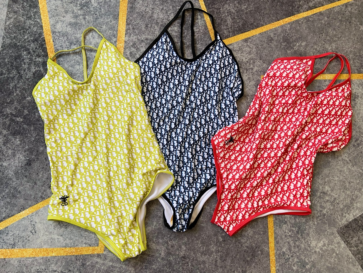 DR29 Blue One Piece Bathing Suit Sexy Backless Beach Swimwear