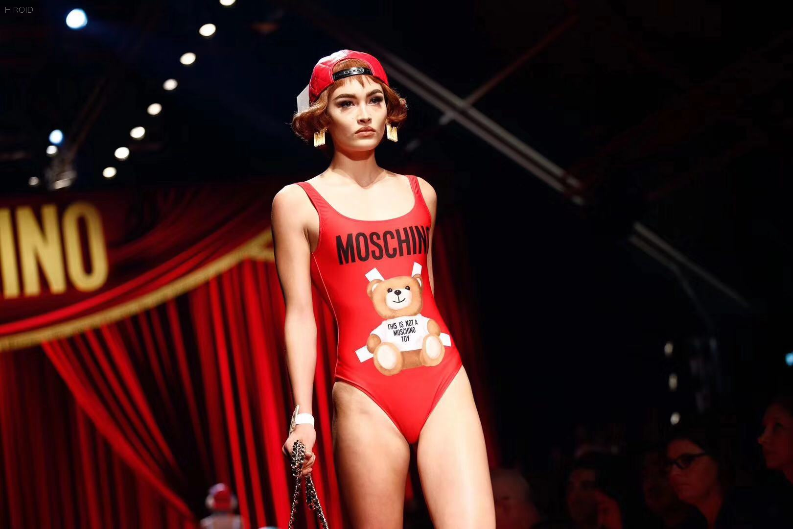 MOS03 Bear Print Women Summer Swimsuit One Piece