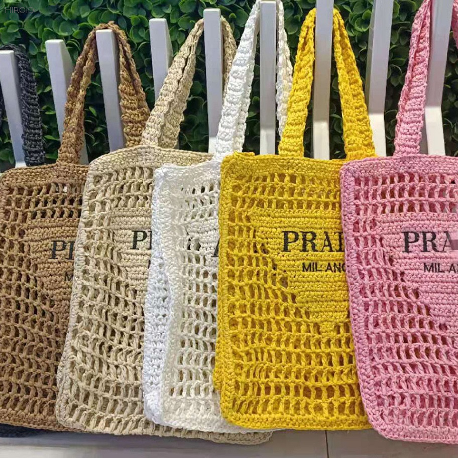 Fashion Simple hollow beach bags women straw bag vintage knitted big tote bags shoulder bags