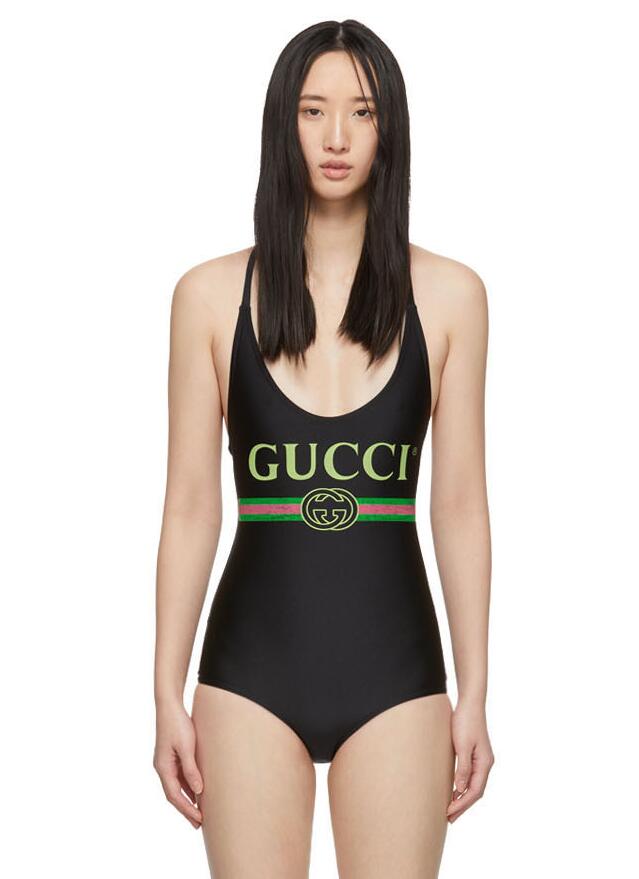 GU03 Black Sexy One piece Swimsuit