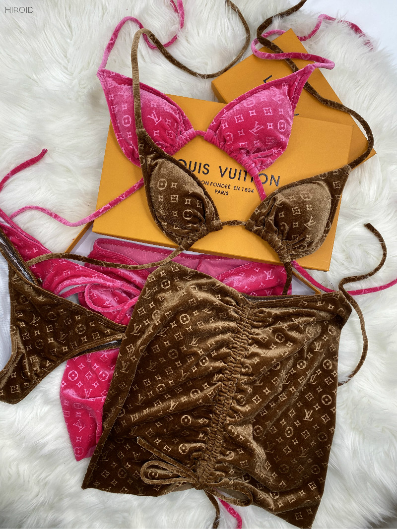 BLV50 Velvet bikini three piece