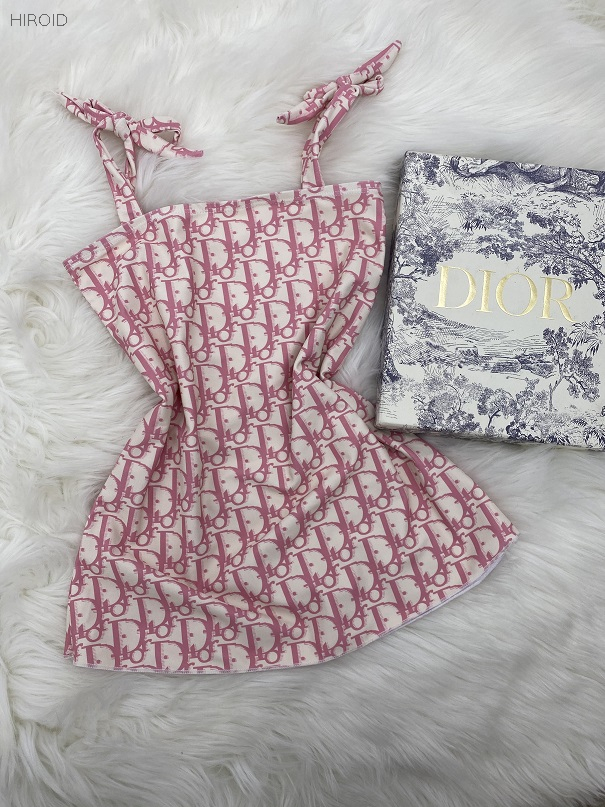 DR34 Double Shoulder Strap Dresses For Children Swimsuit 
