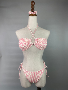 DR32 Sexy Three Pieces Bikini Summer Halter Bra Thong Set Beachwear