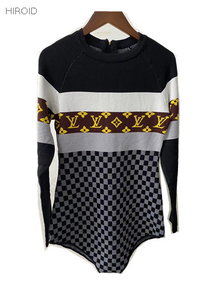 BL27 Knitted long sleeve Swimsuit One Piece