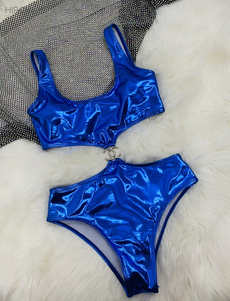 CH22 One Piece Black And Blue Sexy Bikini 