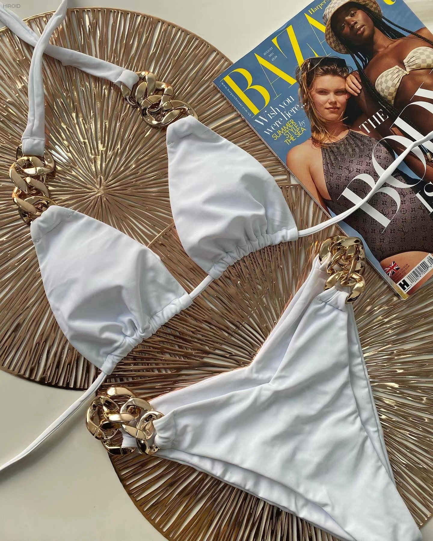 Gold chain women bikini 