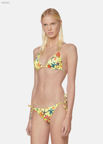 VSC22 Split Yellow Starfish Print Sexy Bikini Two Piece Bathing suit