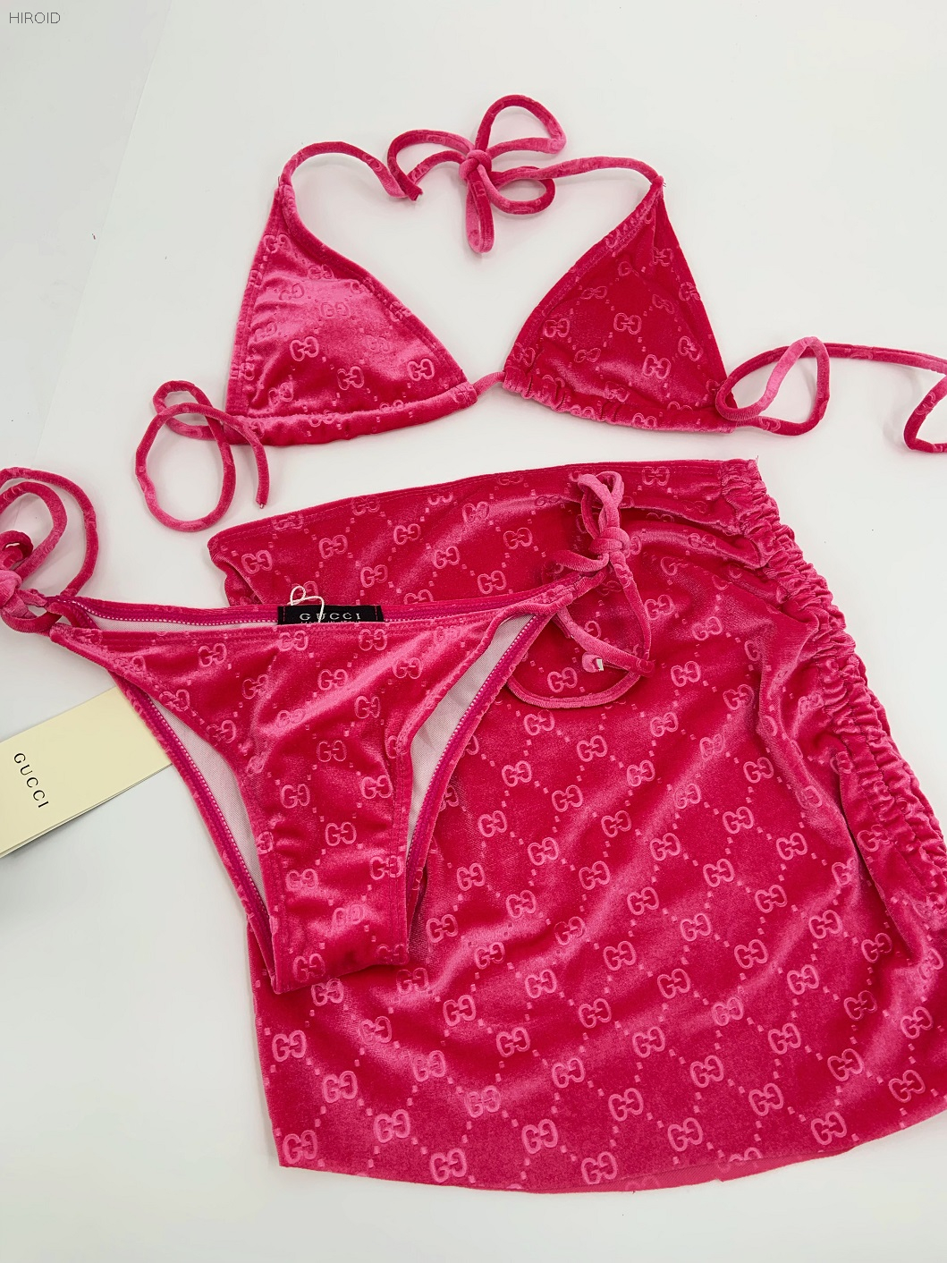 GU35 Velvet bikini three piece swimsuit women 2021