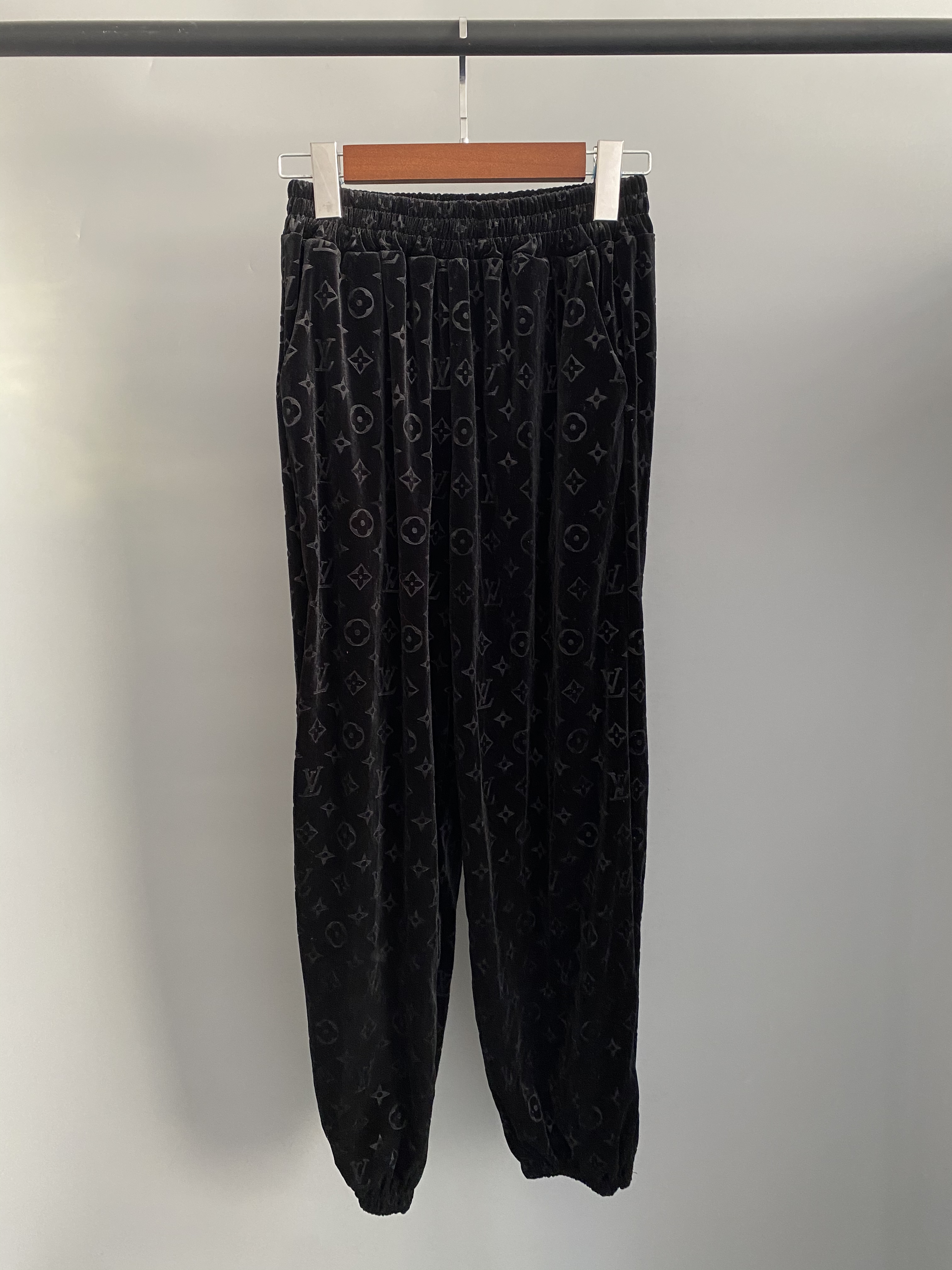 Gold Velvet Pantaloons Ankle Banded Pants Slacks Bloomers