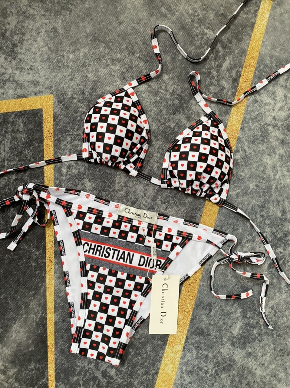 DR45 Grid Swimsuit Bikini Sexy Swimsuit Bathing Suits Two Piece