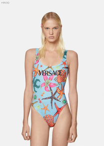VSC23 One Piece Swimsuit Starfish Print Bikini Sexy Backless Bathing Suit