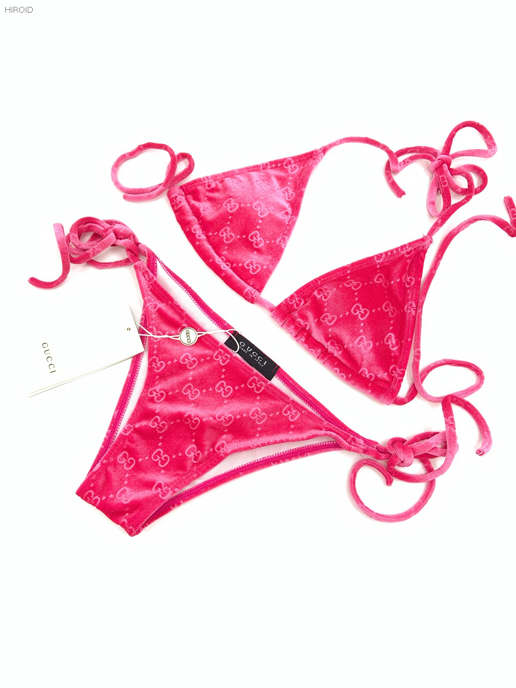 GU35 Velvet bikini three piece swimsuit women 2021