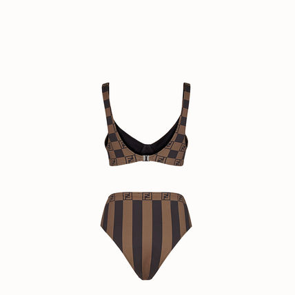 FD28 Women's Swimming Suit Sexy Striped Print Bikini Set 