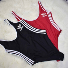 AD01 Black And Red One Piece Woman Swimsuit 