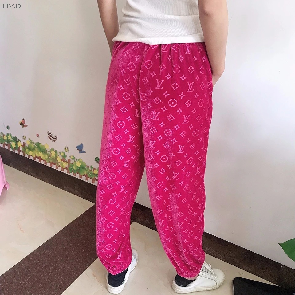 Gold Velvet Pantaloons Ankle Banded Pants Slacks Bloomers
