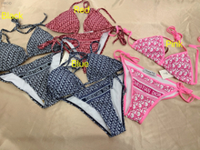 DR22 Letters Bathing Suit Split Bikini Bathing Suit