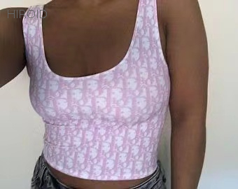 DR25 Monogram Top Swimsuit Vest 