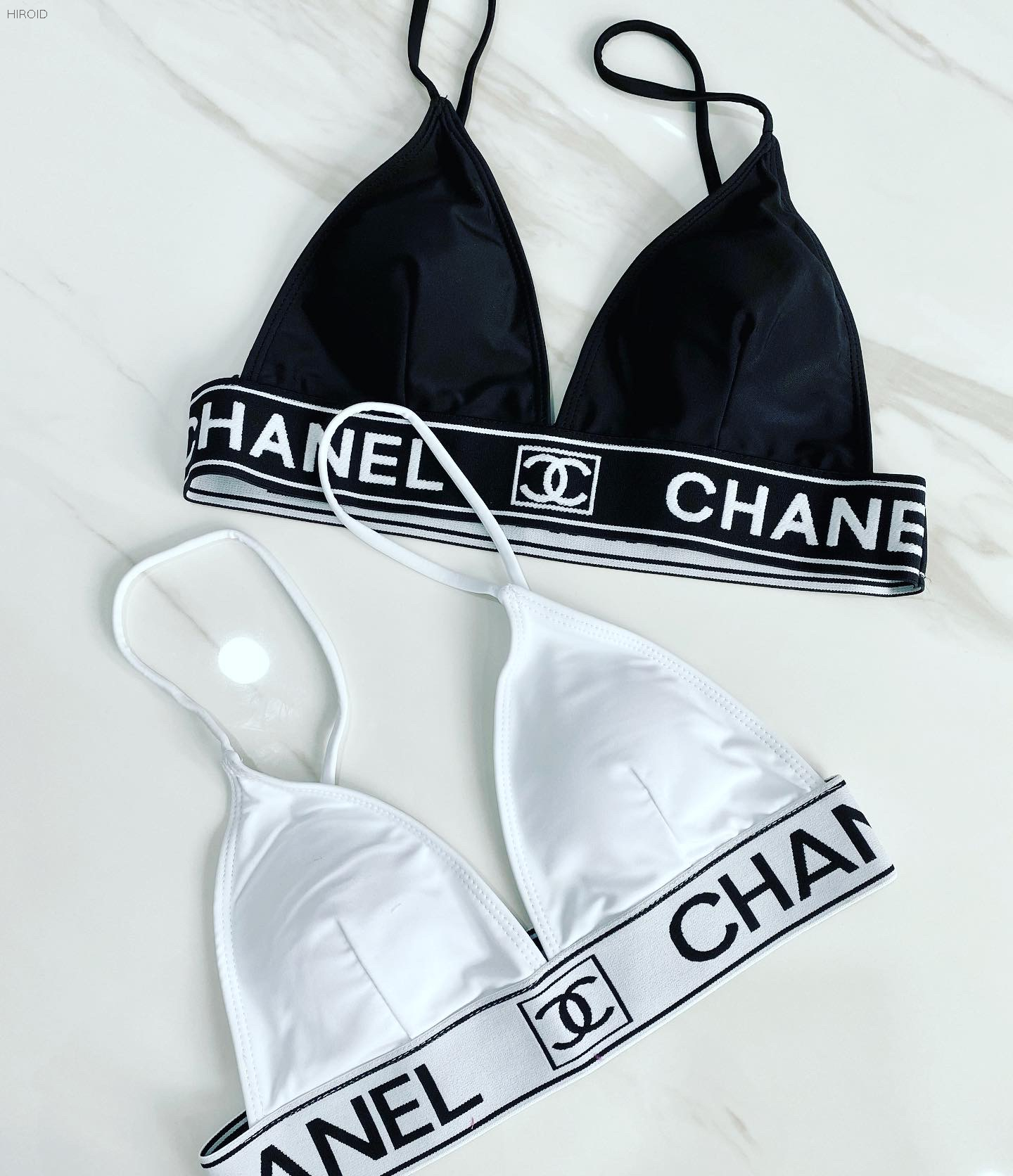 CH26 White and Black Two Colors Women Bikini Bra Bikini Set Swimsuit For Women Solid Beachwear