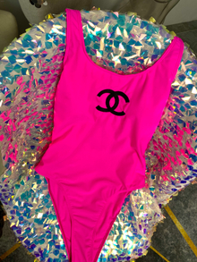 CH28 Pink Women's CC Monokini Bikini 2022 High Waist Swimwear Swimsuit One Piece