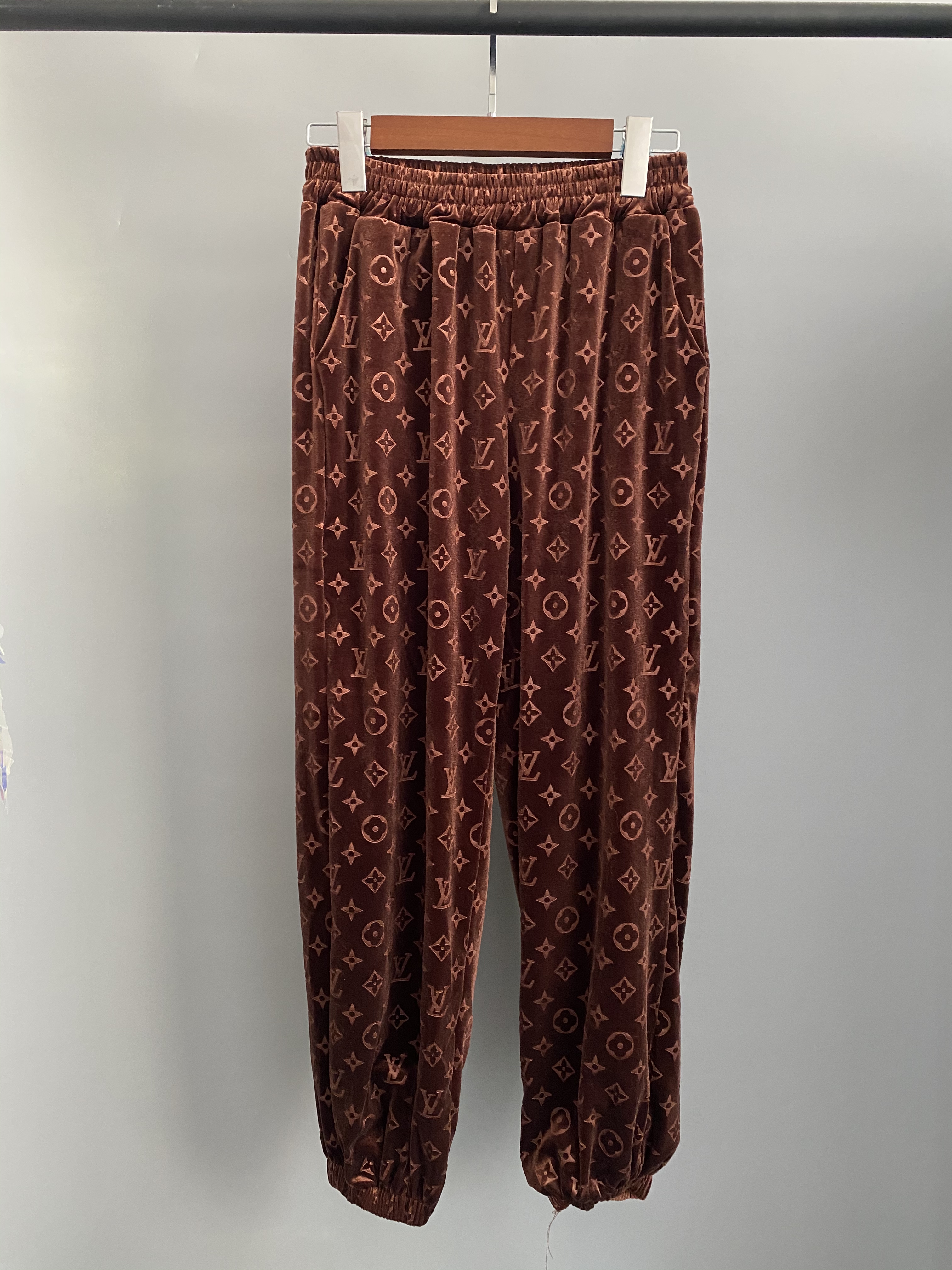 Gold Velvet Pantaloons Ankle Banded Pants Slacks Bloomers